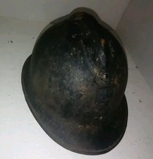 Ancien casque de pompier ou ouvrier en métal – à restaurer