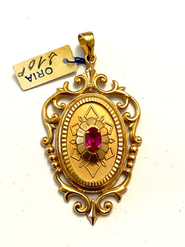 Ancien pendentif plaqué - ancien, or