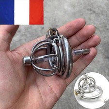 Cage De Chasteté Métal 40 45 50mm Anneaux Avec Tubes Prison Pénis Soumission SM