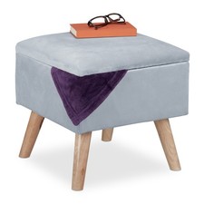 Tabouret en velours pouf