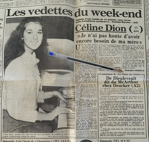 Céline dion vieux journal - vieux,