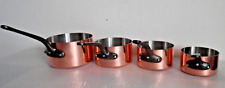 4 copper pans saucepans stainless steel  VILLEDIEU Mauviel m250