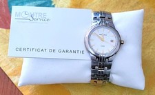 Rodania 5 ATM - montre homme acier avec dateur fond blc, pile neuve - fonctionne