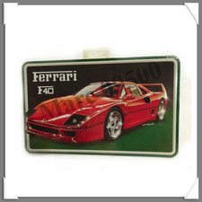 FERRARI F40 - Plaque en ALUMINIUM, emboutie et Emaillée