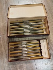 24 couteaux vintage Apollonox manches façon corne