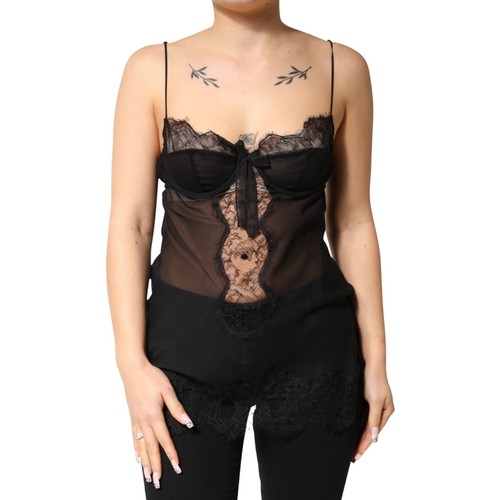 Dolce gabbana top black silk - dolce,