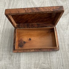 boite a bijoux rectangulaire en bois de thuya  bon état