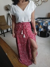 Jupe Longue/Robe rouge blanc