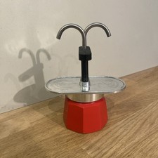 Ancienne Petite Cafetière Italienne 2 Tasses T26 Rouge Design Made In Italy