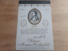 étiquette vin chateau Mouton Rothschild 1953 wine label specimen