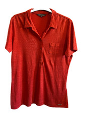 MAT DE MISAINE polo rouge en lin taille 40
