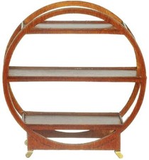 Poupées Maison Art Déco Service Chariot Miniature JBM Noix Salle à Manger Meuble