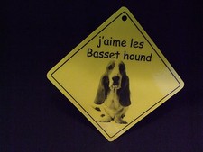 Pancarte -  J'aime les Basset hound