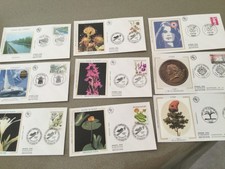 Lot 9 enveloppes 1er jour sur soie 1992