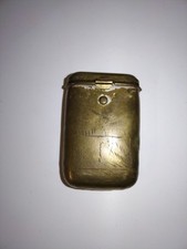 Ancien étui à cigarettes en laiton collection objet du fumeur