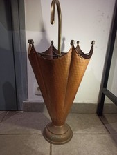 Ancien porte parapluie en cuivre et laiton martelé