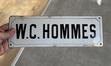 Ancienne plaque émaillée WC