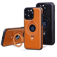 Coque Housse iPhone 13 14 15 16 Pro Plus Max Cuir PU Magnétique Magsafe