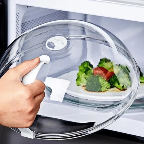 Tall clear glass microwave - clear,