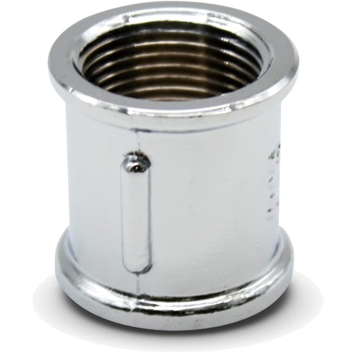 Manchon laiton chrome - laiton, 1/2"