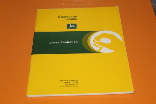 John deere livret - (222a),