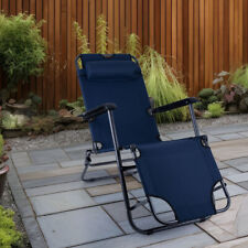 Transat Fauteuil Relax Chaise de Jardin Oreiller Camping Chaise Longue Pliable