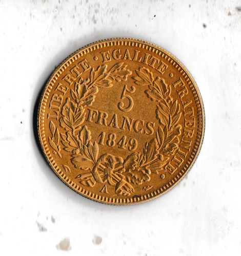 Francs cérès 1849 a - 5,
