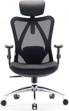 Chaise de bureau ergonomique, Support Lombaire, Appuie-tête, Accoudoir réglable