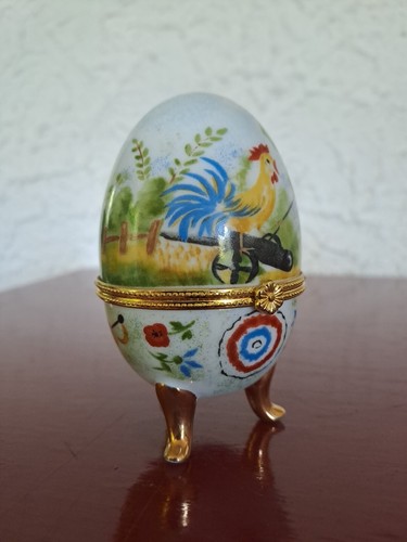 Oeuf porcelaine pilulier - oeuf,
