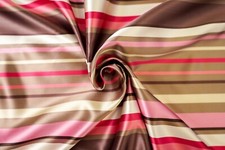 5 Mètres Satin Duchesse soie rayée à l'horizontal