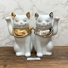 Paire de porcelaine Maneki