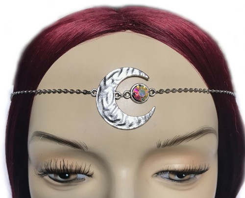 Moon goddess silver crown - goddess,