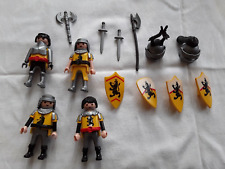 PLAYMOBIL lot vintage médiéval chevalier du lion lance boucliers hache épée