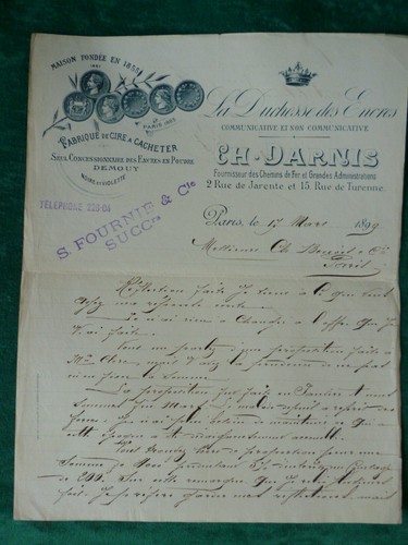 Retro ancien courrier facture - retro-ancien, courrier/facture