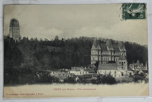 Cpa chiry près noyon vue - cpa,