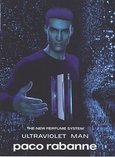 PUBLICITE ADVERTISING 2001  PACO RABANNE parfum ultraviolet man