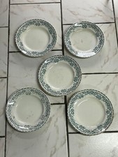 Lot de 5 anciennes assiettes Moulin des Loups & Hamage France modèle Athènes