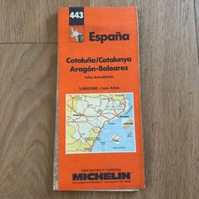 Carte routière MICHELIN 443 ❤️ ESPAGNE Nord Est Baléares - 1995 - French Map