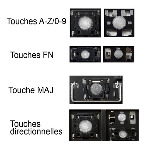 Touche clavier noir - de,