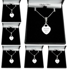 Personnalisé Collier Avec N'Importe Quelle Gravure, 925 Argent, 6 Chaîne Longue