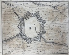 GRAVURE CARTE PLAN « HULST