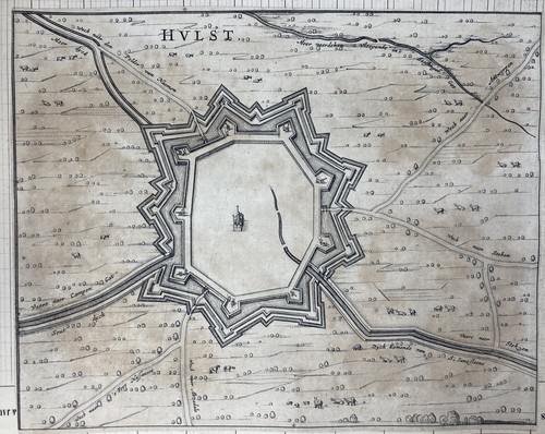 Gravure carte plan hulst - carte, « hulst