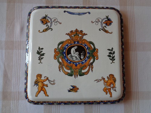 Dessous plat faïence de - plat, en