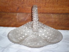 Panier en verre ancien.Années