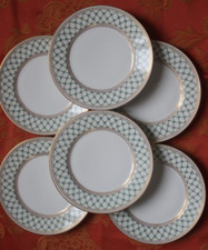 6 Assiettes à Dessert en Porcelaine de Paris – XIXe, "Au Vase Étrusque" Damon