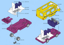 pièce détachée playmobil camping car 3945, de 1997