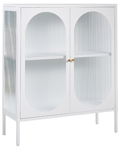 Armoire vitrine blanche en - armoire,