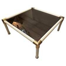 Table Basse En Laiton Et Verre