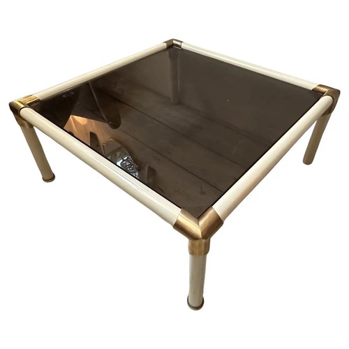 Table basse laiton verre - laiton, et
