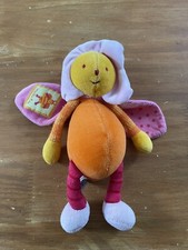 0/DOUDOU PELUCHE MOULIN ROTY LOUNA ABEILLE PAPILLON ROSE ORANGE 20cm